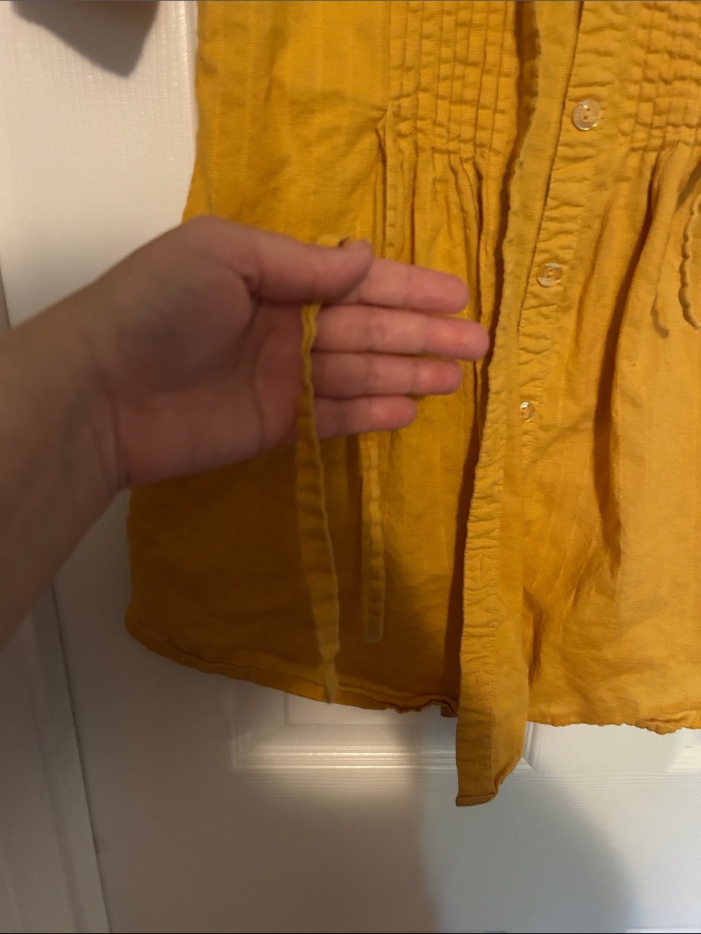 Yellow Short-Sleeve Ruffled Tunic - Picture 6 of 7